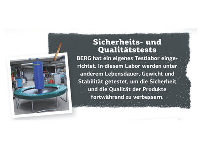 Berg Champion 430 grau Levels mit Sicherheitsnetz Deluxe und Abdeckplane